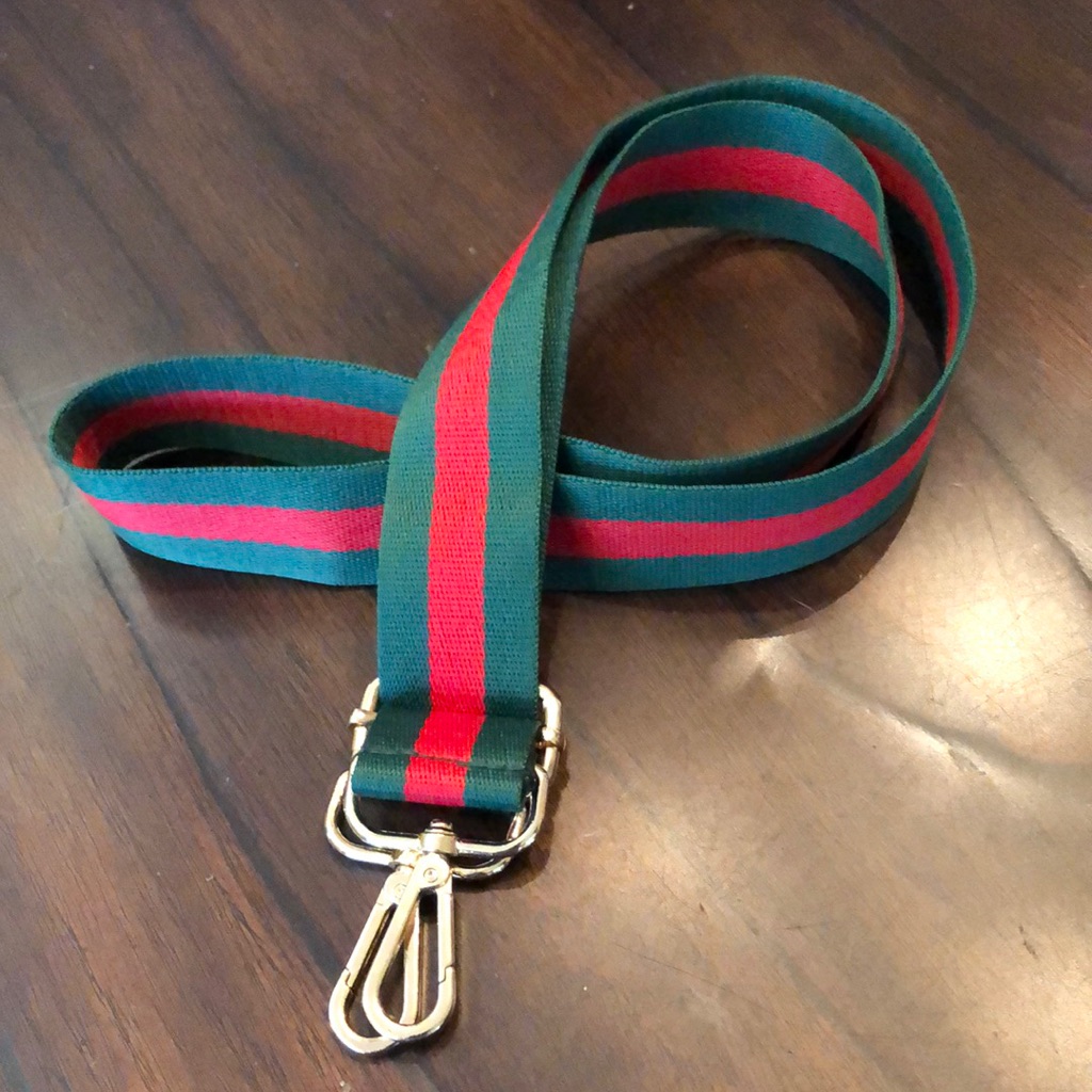 Wide Striped Fabric Clip On Adjustable Bag Strap Or Use As A Belt